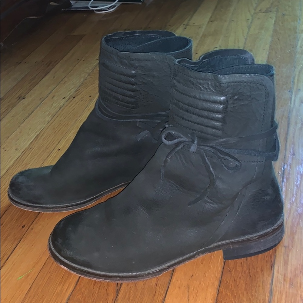 Free People Black leather boots